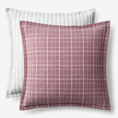 Yarn-Dyed Plaid Reversible Sham - Brick, Euro