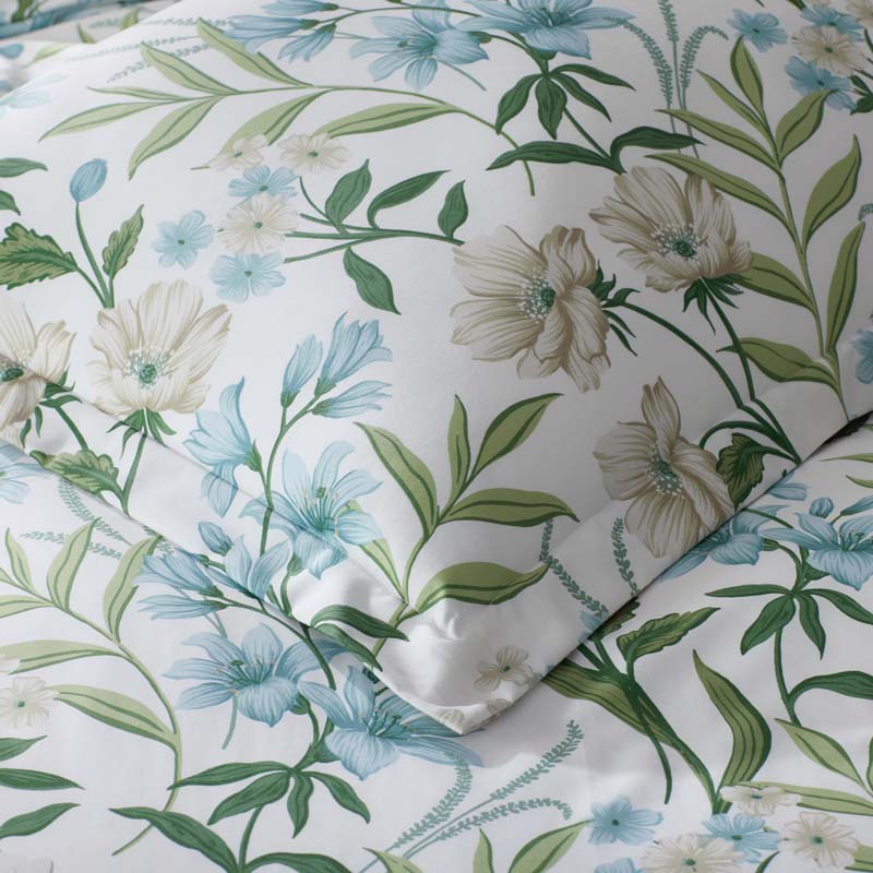 Gardenia Mist Premium Smooth Wrinkle-Free Sateen Flat Bed Sheet - Cream Multi, King/Cal. King