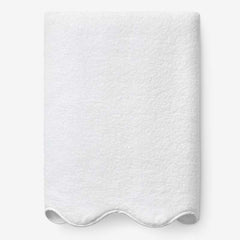 Scalloped Edge Bath Sheet - White