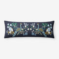 Peacock Decorative Lumbar Pillow Cover - Navy Multi