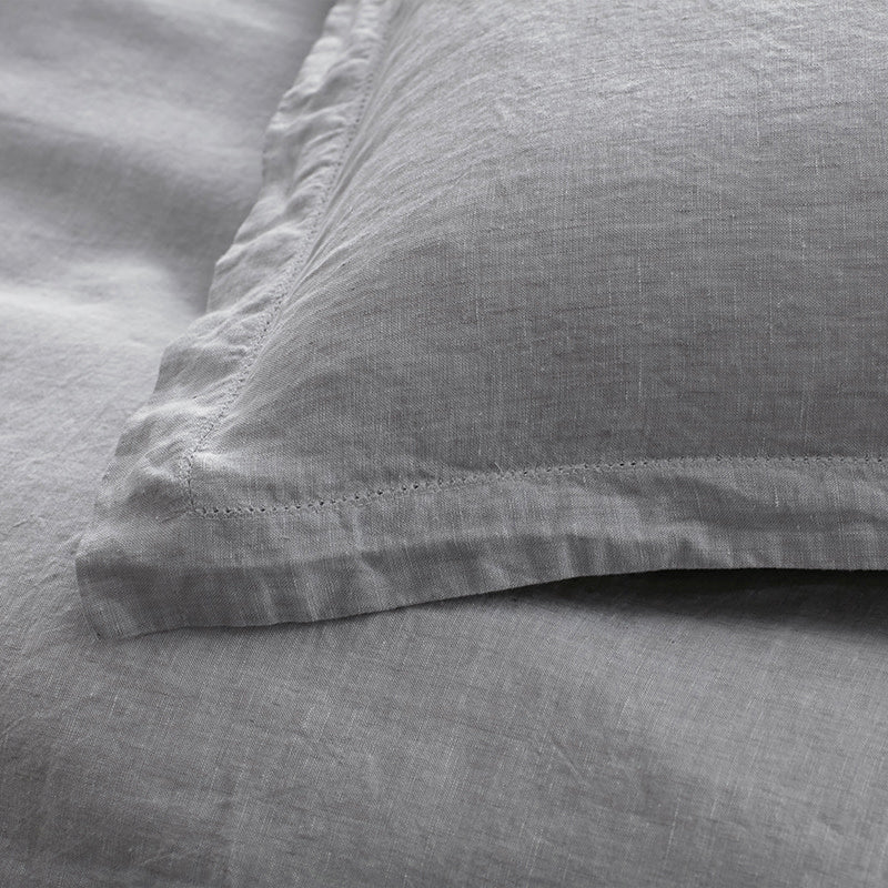 Premium Breathable Relaxed Chambray Linen Sham - Gray, King