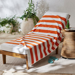 Classic Cabana Stripe Beach Towel - Orange