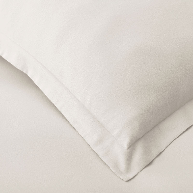 Classic Ultra-Cozy Cotton Velvet Flannel Bed Sheet Set - Ivory, Twin