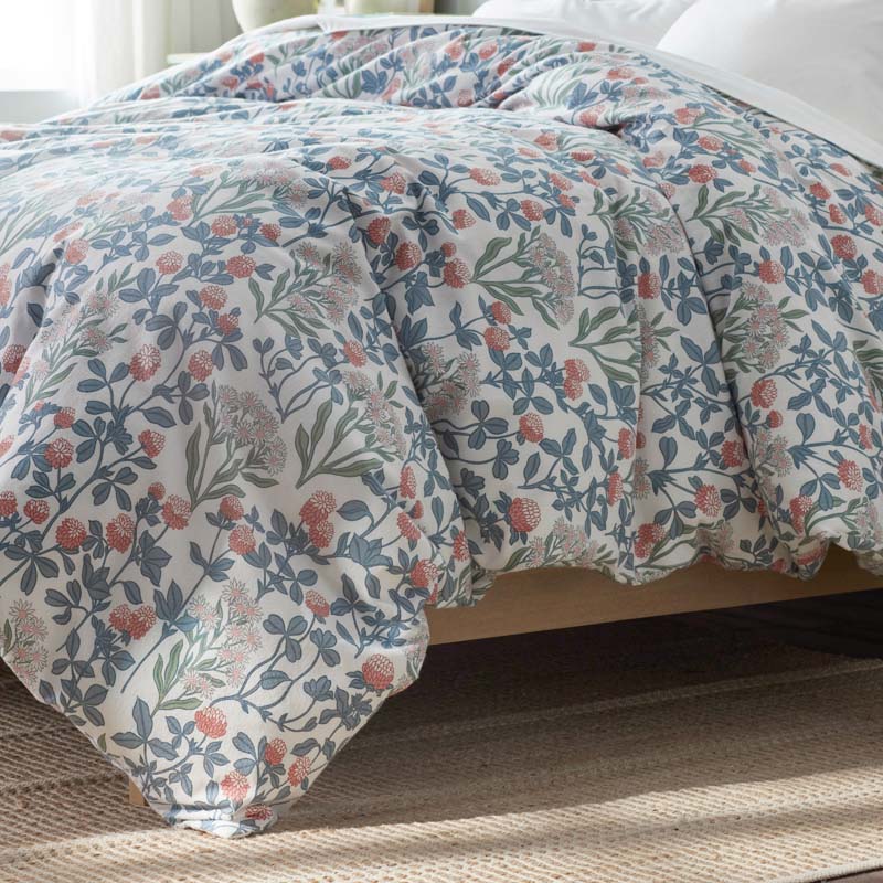 Holiday Print Classic Ultra-Cozy Cotton Velvet Flannel Sham - Botanical Grace, Standard