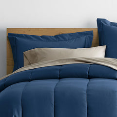 Classic Smooth Wrinkle-Free Sateen Comforter - Stone Gray, Full