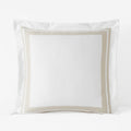 Double Border Premium Smooth Supima® Cotton Wrinkle-Free Sateen Sham - Ivory, Euro