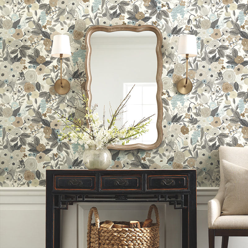 Garden Party Traditional Wallpaper - Linen Multi, Swatch