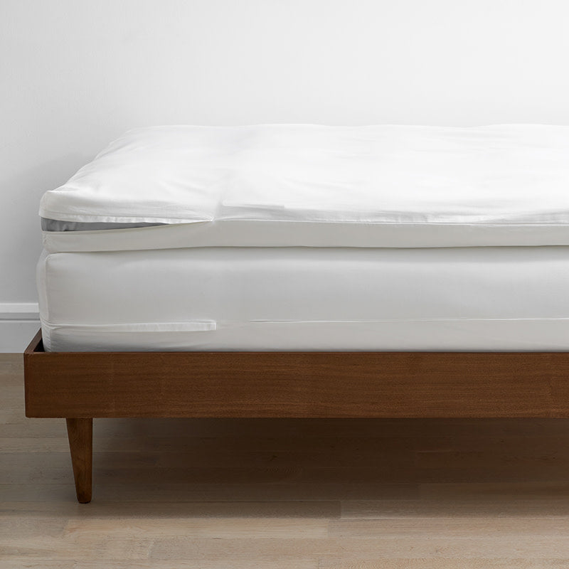 Organic Cotton Sateen Mattress Topper Protector - Twin