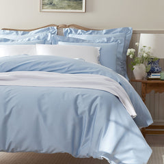 Classic Smooth Sateen Solid Comforter - Light Blue, Full