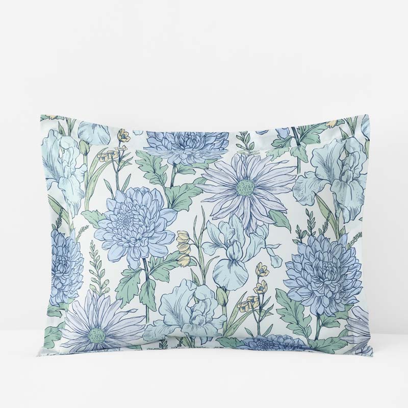 Garden Bliss Classic Smooth Sateen Sham - Blue Multi, King