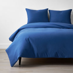 T-Shirt Soft Jersey Knit Duvet Cover Set - Smoke Blue, Full