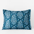 Nawab Floral Premium Smooth Sateen Reversible Sham - Blue Multi, King