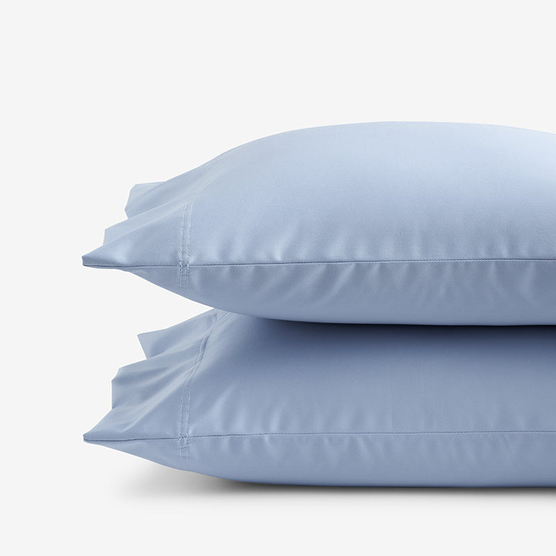 Premium Smooth Supima® Cotton Wrinkle-Free Sateen Pillowcase Set - Blue Shadow, Standard