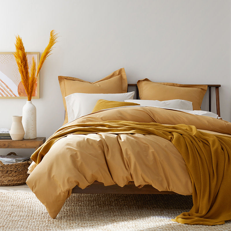 Classic All Season Breathable Cotton Knit Decorative Pillow Cover - Gold