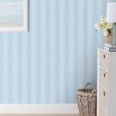 Ava Removable Wallpaper - Stripe Blue, Swatch