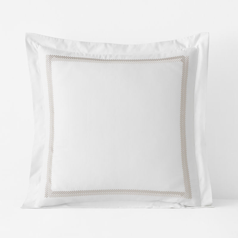 Hewett Luxe Smooth Egyptian Cotton Sateen Sham - Taupe, Euro