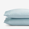 Solid Garment Washed Cotton Percale Pillowcase Set - Cloud Blue, Standard
