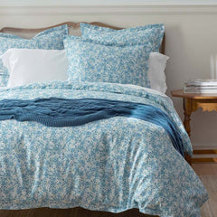 Joyful Floral Classic Smooth Sateen Comforter - Blue, King/Cal. King