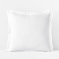 Premium Breathable Relaxed Linen Sham - White, Euro