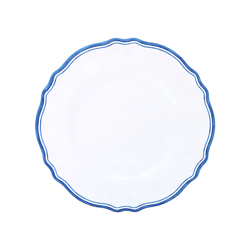 Maison Melamine Salad Plates, Set of 4 - White/Blue