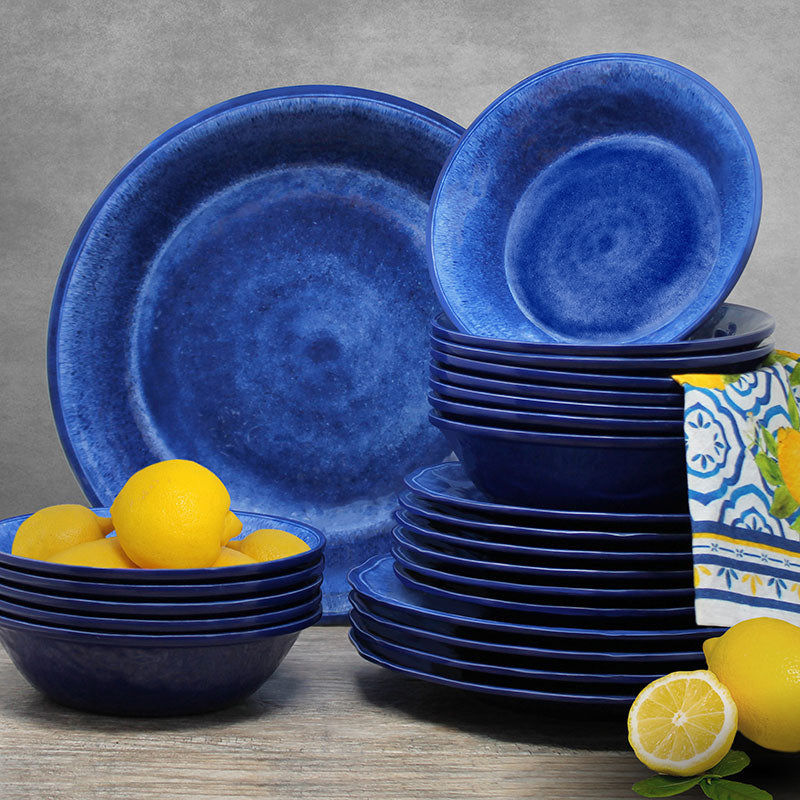 Campania Melamine Dinner Plates, Set of 4 - Blue