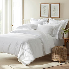 Classic Smooth Sateen Solid Comforter - White, King/Cal King