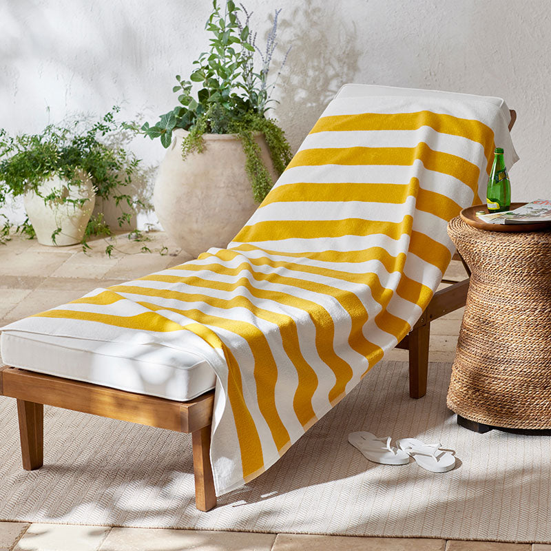 Classic Cabana Stripe Beach Towel - Yellow