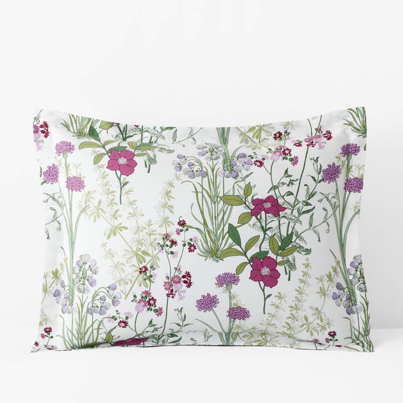 Bloom Meadow Classic Smooth Sateen Sham - White Multi, King