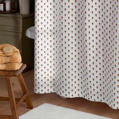 Mini-Prints Garment Washed Cotton Percale Shower Curtain - Flowers
