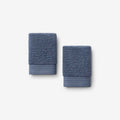 Plush Spa Solid Washcloths, Set of 2 - Indigo
