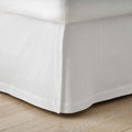 Matelassé 14 in. Bed Skirt - Textured Stripe White, Full