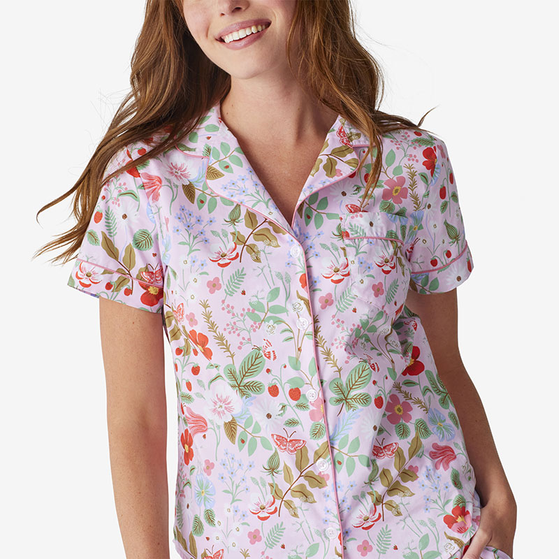 Poplin Women's Shorts Set - Strawberry Fields, L