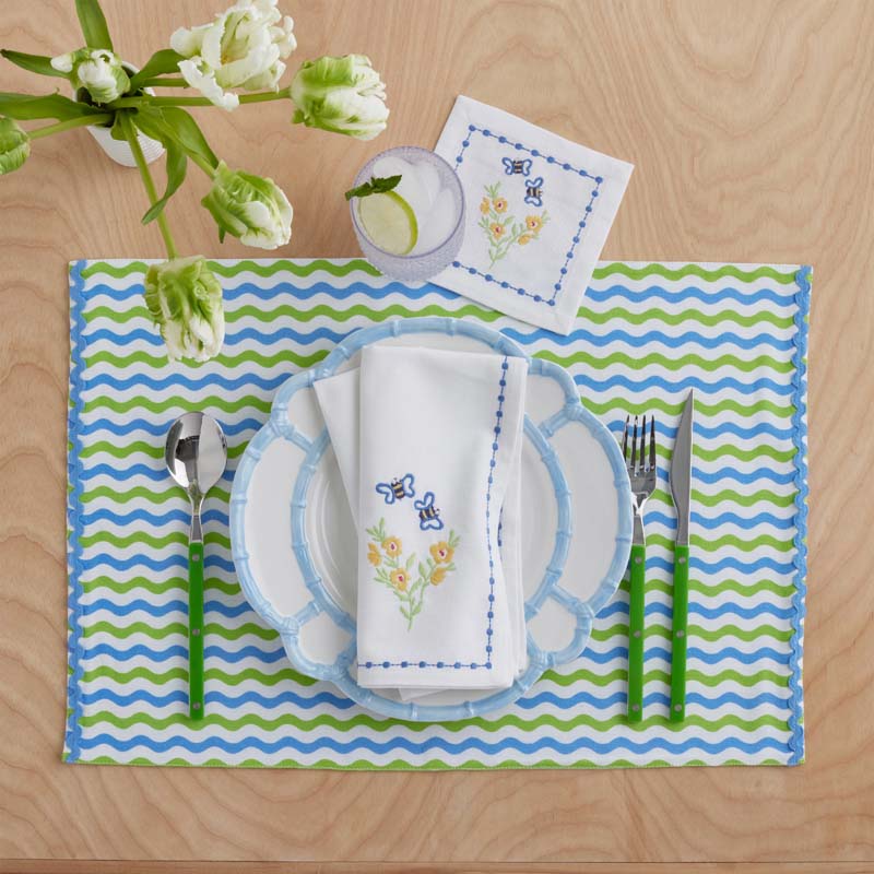 Arienna Embroidered Cocktail Napkins, Set of 4 - Multi