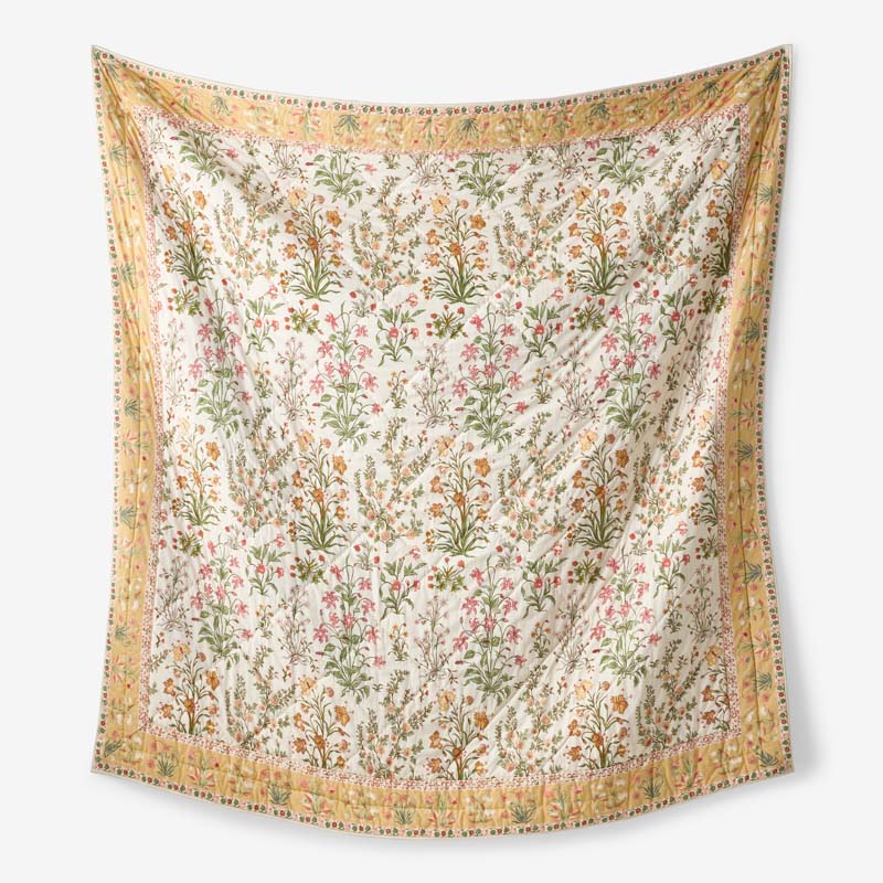 Myesha Quilted Sham - Gold, Euro