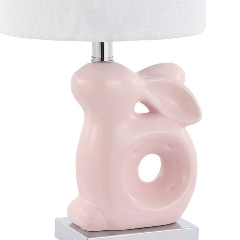 Ceramic Animal Table Lamp - Pink, Bunny