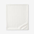 Dobby Stripe Classic Smooth Wrinkle-Free Sateen Flat Bed Sheet - Cream, Full