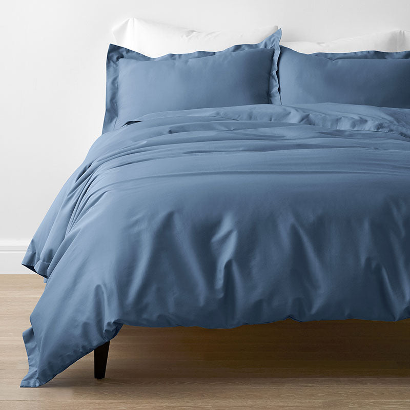 Classic Smooth Rayon Made From Bamboo Sateen Bed Duvet Cover - Blue Horizon, King/Cal King