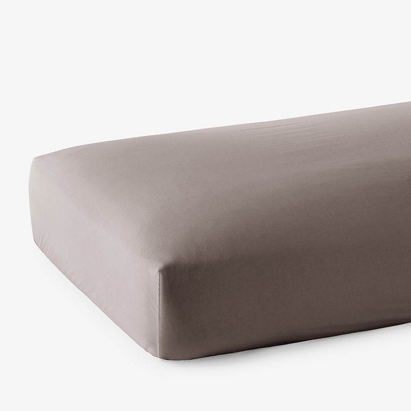 Classic Smooth Wrinkle-Free Sateen Fitted Bed Sheet - Cinder, Twin XL