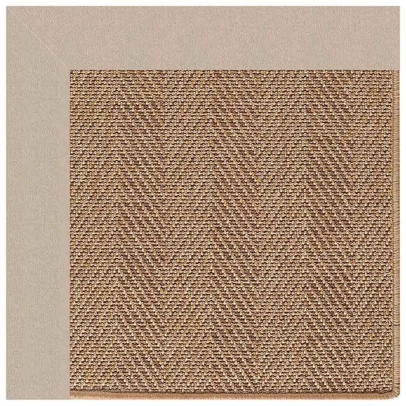Sunbrella Herringbone Bordered Indoor/Outdoor Rug - Antique Beige, 5' x 8'