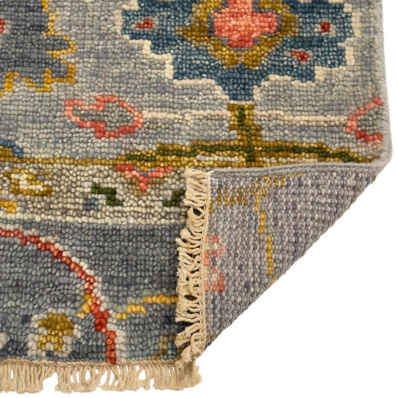 Hand Knotted Traditional Wool Rug - Gray Multi, 3' x 5' 