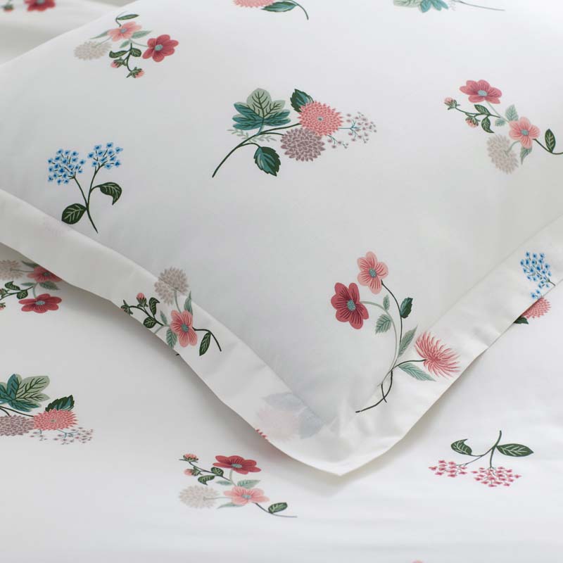 Ditsy Dahlia Classic Cool Cotton Percale Sham - Cream Multi, Standard