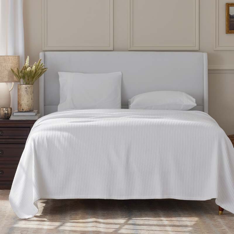 Egyptian Cotton Blanket - White, King/Cal. King