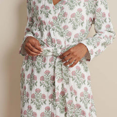 Textured Gauze Cotton Robe - Suhana, XXL