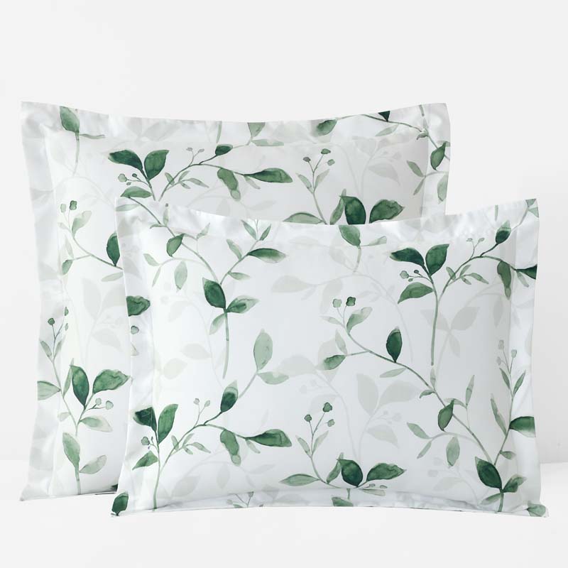 Botanic Meadow Premium Smooth Wrinkle-Free Sateen Sham - Evergreen, Euro