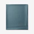 Premium Smooth Supima® Cotton Wrinkle-Free Sateen Flat Bed Sheet - Ocean Blue, Full