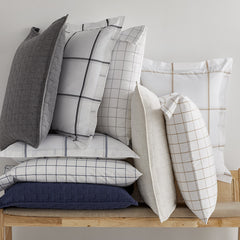 Tailored Stripes and Plaids Classic Cool Cotton Percale Flat Bed Sheet - Block Plaid Wheat, Twin/Twin XL