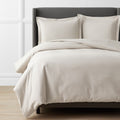 Classic Ultra-Cozy Cotton Velvet Flannel Solid Duvet Cover - Oatmeal, Full