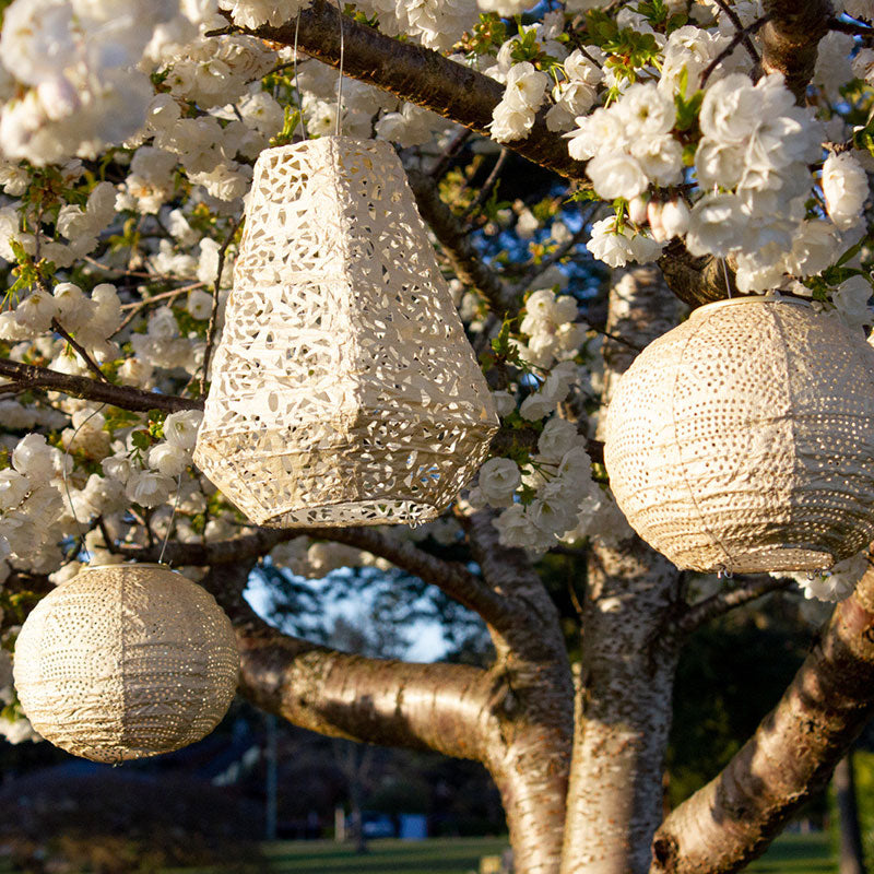 Soji™ Stella Pearl Solar Lantern, Set of 3 - Pearl