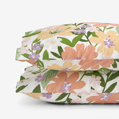 Whimsy Garden Classic Cool Cotton Percale Pillowcase Set - Multi, King