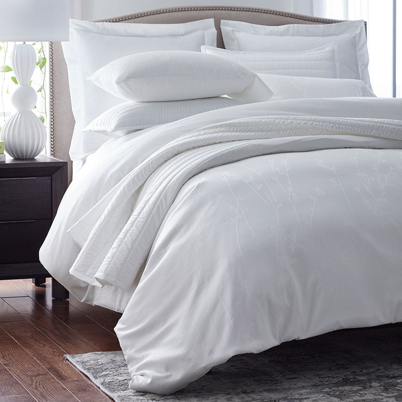 Premium Smooth Wrinkle-Free Sateen Quilted Coverlet - White, Queen